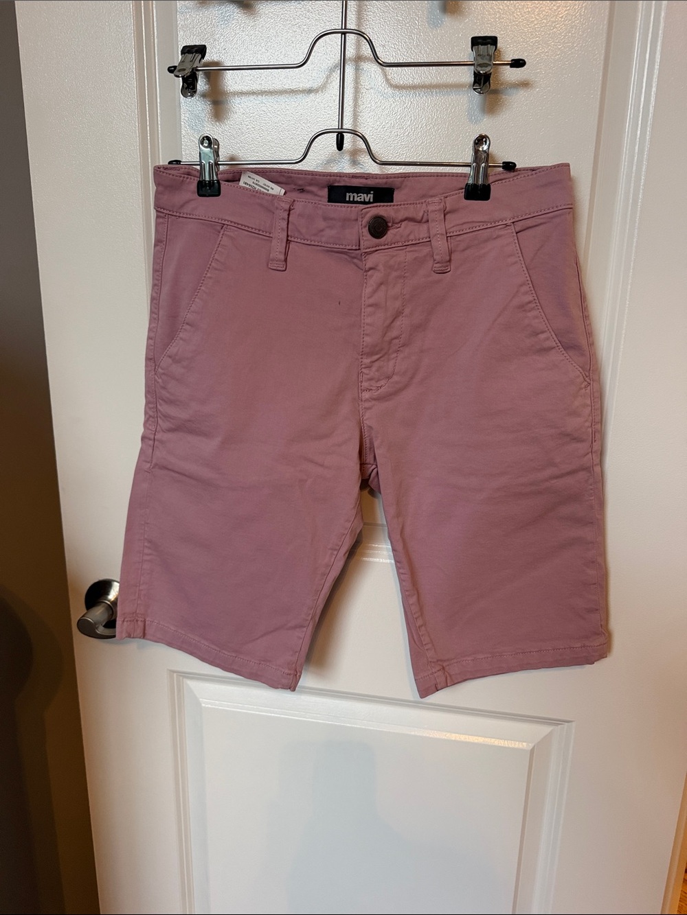 Mavi Men's Dusty Rose Flat Front Stretch Chino Shorts